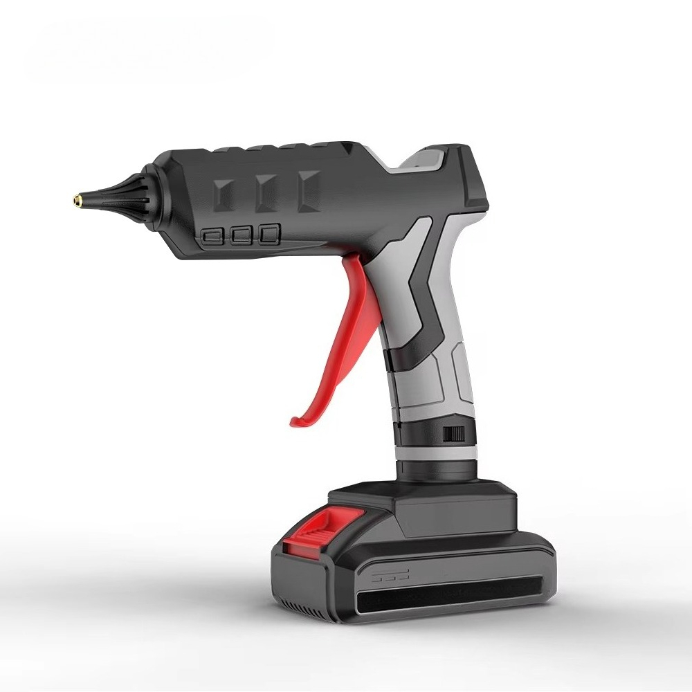 Hot Melt Glue Gun Cordless - Draadloos batterij-smeltlijmpistool Elektrisch reparatie-doe-het-zelf-gereedschap met koperen