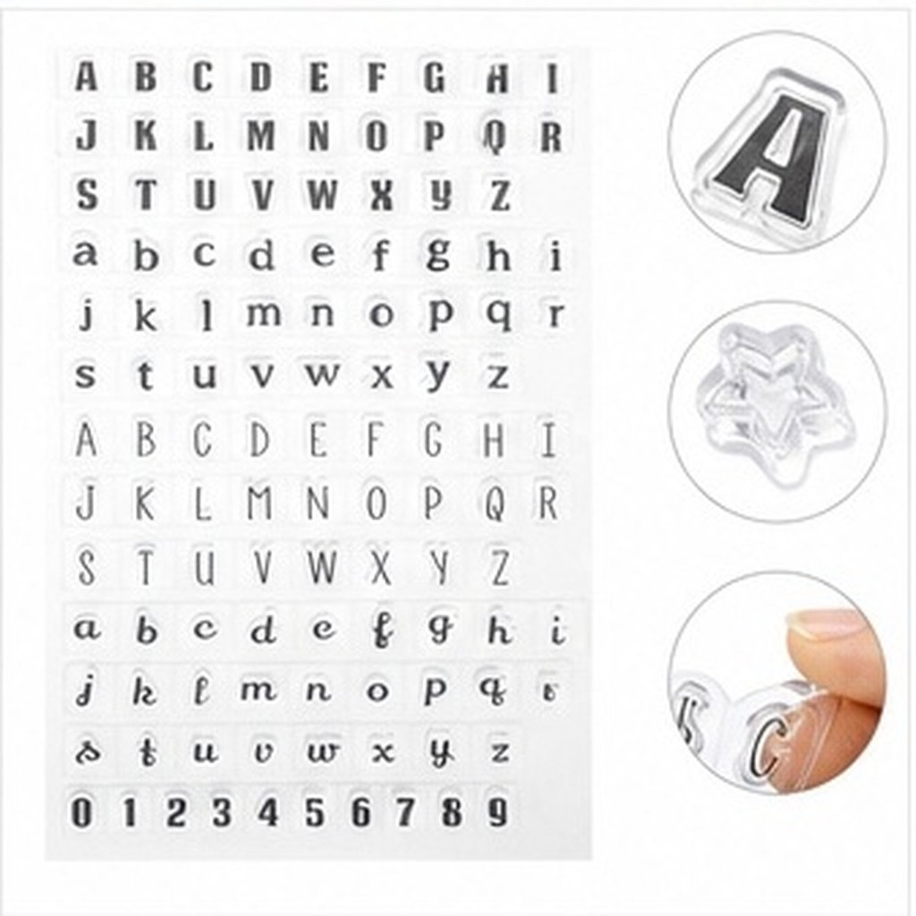 Clear Silicone Stamps For Card Making - 4 stuks transparante siliconen stempels, een