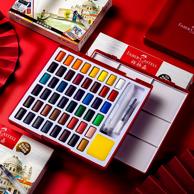 Watercolor Paint Set Solid Pigment - 24/36/48 Kleuren Effen Aquarel Verf Set