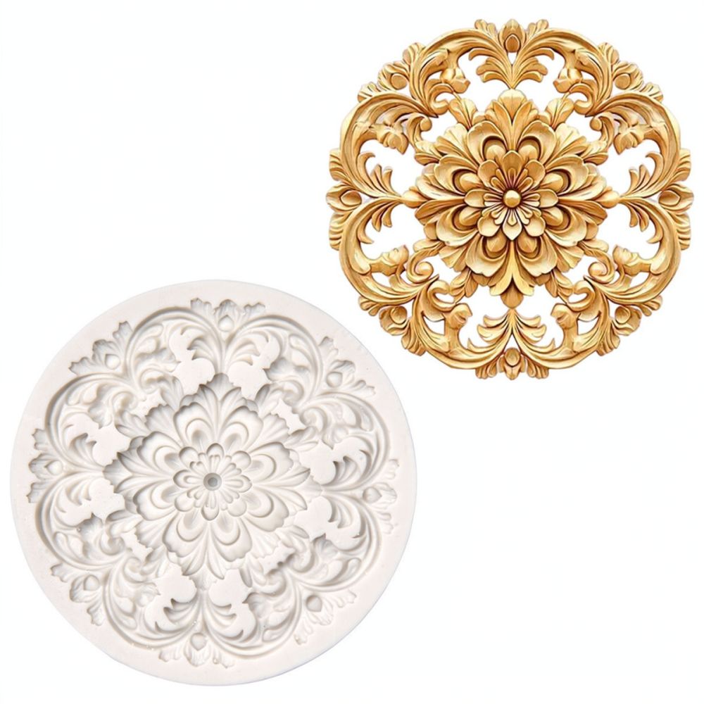Ronde siliconen mal met bloemm - Silicone Epoxy Resin Molds Set recensie en prijs