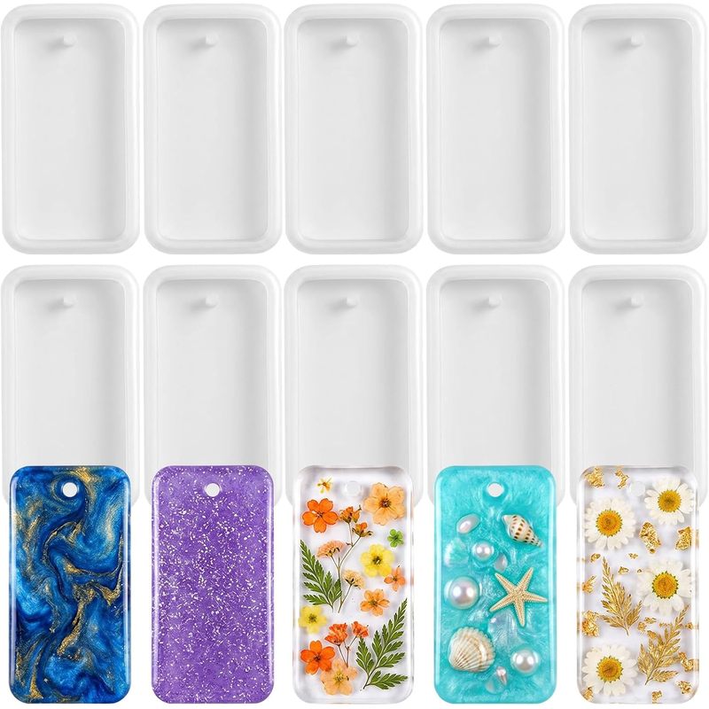 10 hars-sleutelhanger-sieraden - Silicone Epoxy Resin Molds Set recensie en prijs