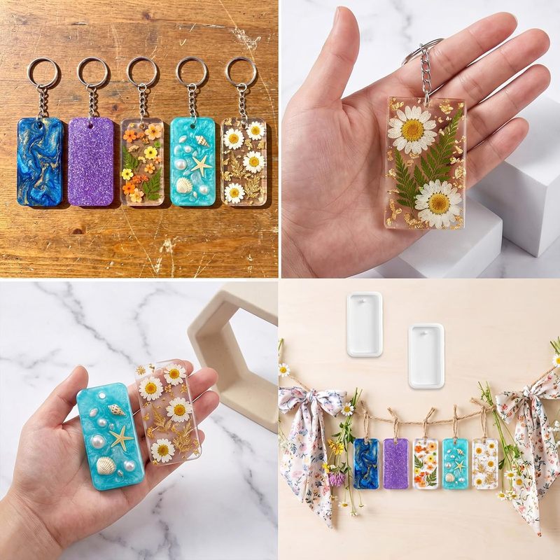 10 hars-sleutelhanger-sieraden - Silicone Epoxy Resin Molds Set recensie en prijs