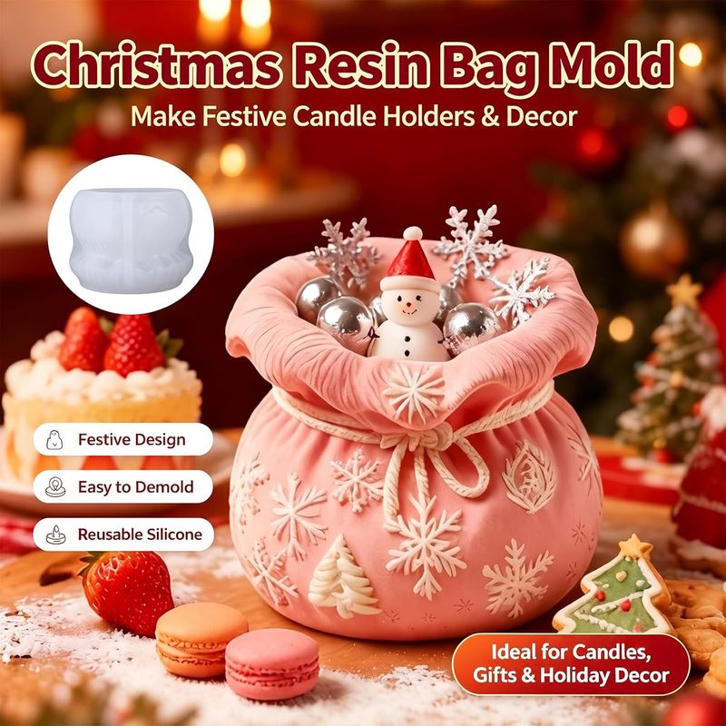 1. Kerstthema epoxyharsvormen, - Silicone Epoxy Resin Molds Set recensie en prijs