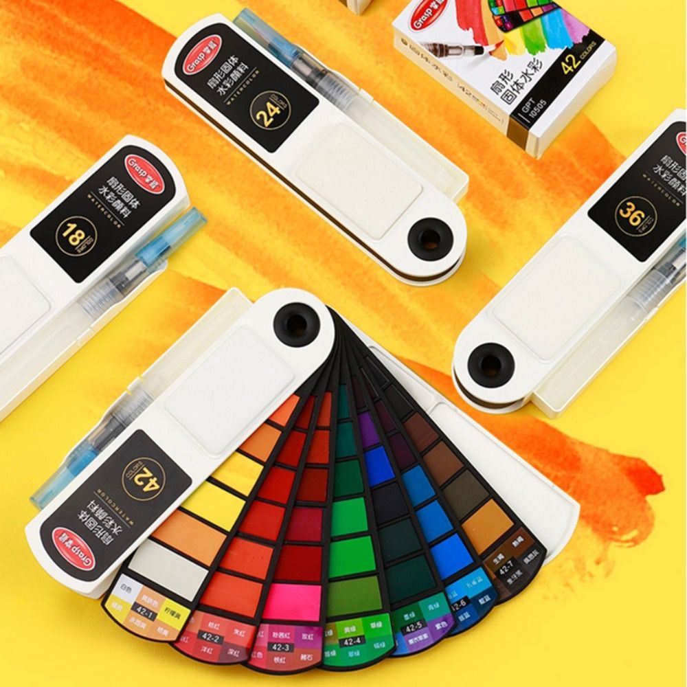 Opvouwbare aquarelverfset met  - Watercolor Paint Set Solid Pigment recensie en prijs