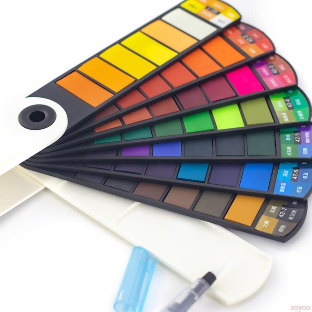 Opvouwbare aquarelverfset met  - Watercolor Paint Set Solid Pigment recensie en prijs