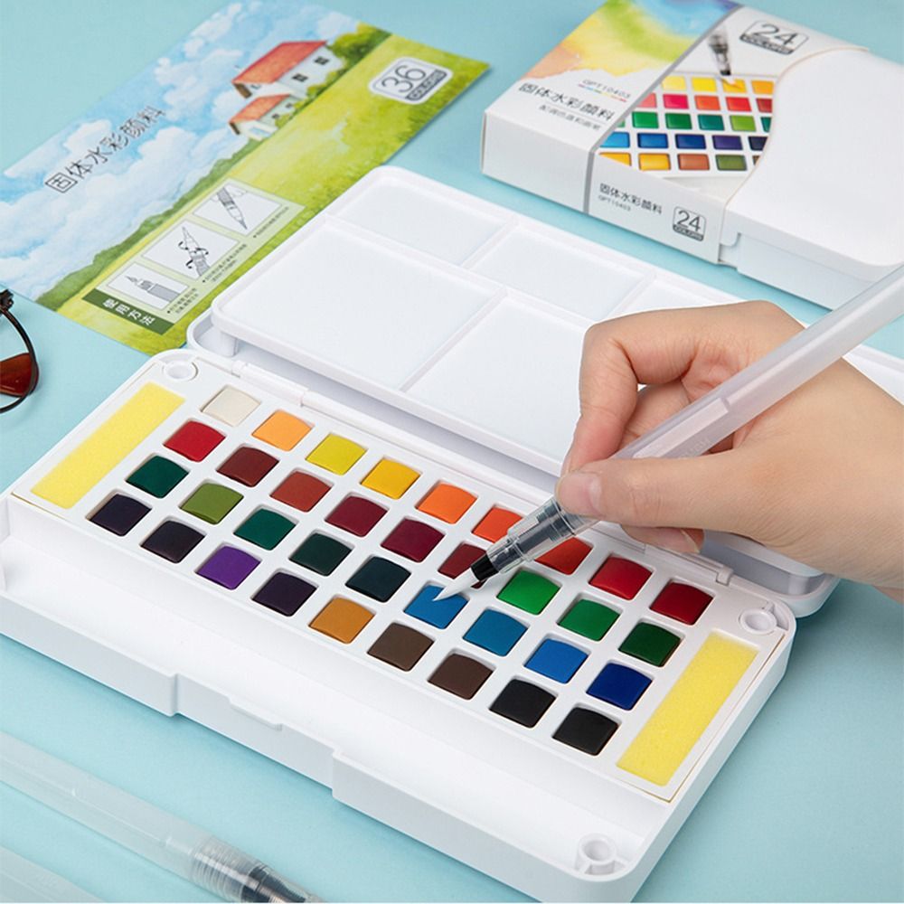 12/18/24/36 kleuren, set met e - Watercolor Paint Set Solid Pigment recensie en prijs
