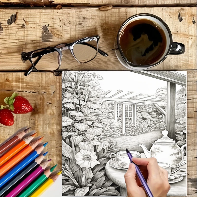 Tea In The Gardens kleurboek v - Painting Supplies recensie en prijs