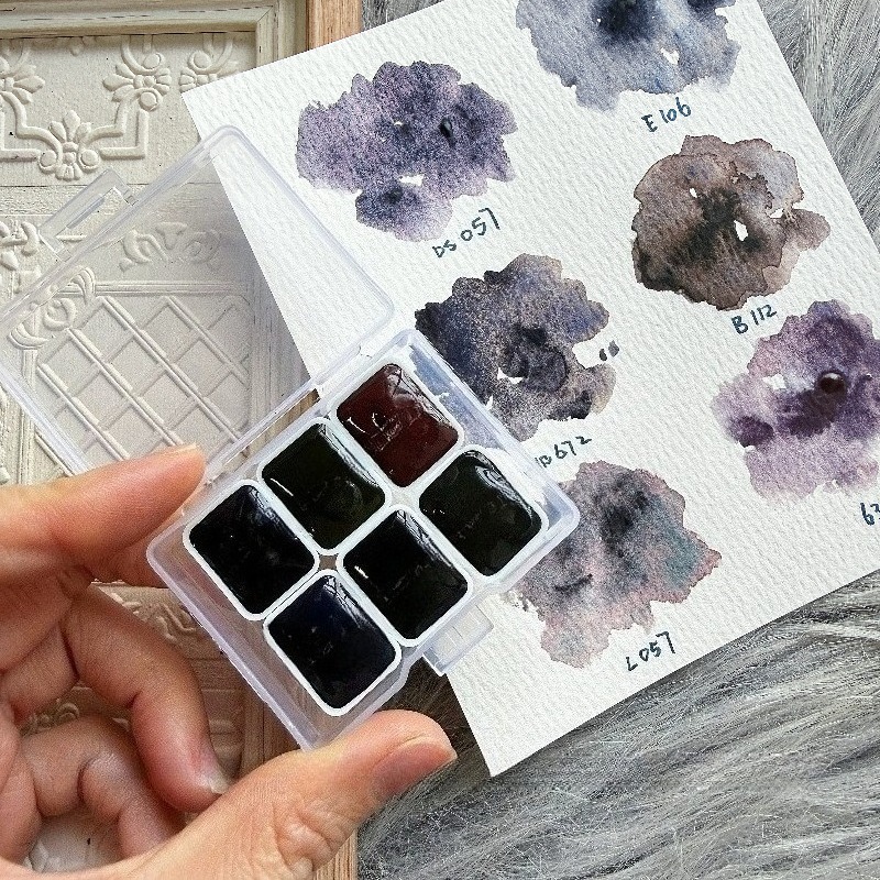 6 kleuren 1 ml White Night Col - Watercolor Paint Set Solid Pigment recensie en prijs